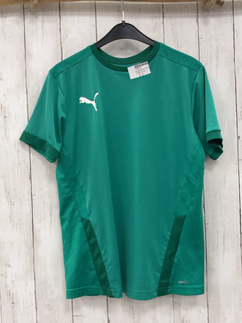 Puma  Sportshirt  Gr. 158/164  grün dunkelgrün weißer Puma 