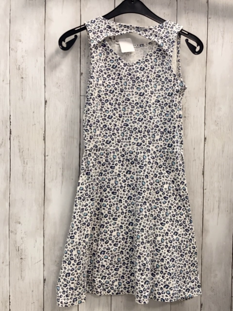 Garcia Kleid Gr. 140  weiß blau hellblau Leoprint