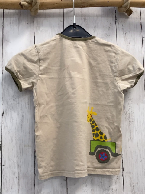 Jako-o  T-Shirt  Gr. 92  beige Fahrzeuge oliv Bund 