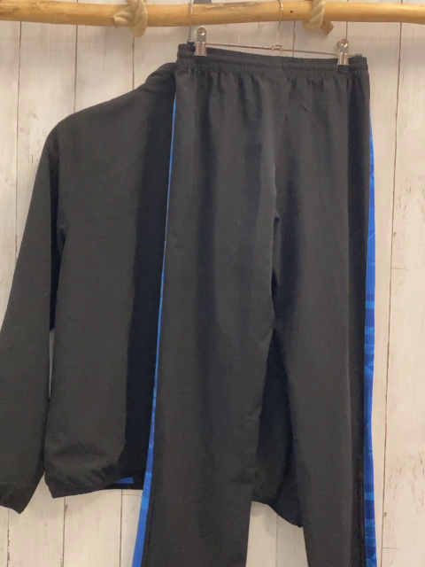 2tlg Andro  Jogginganzug  Gr. 158/164  schwarz + dunkelblau blau gemustert 