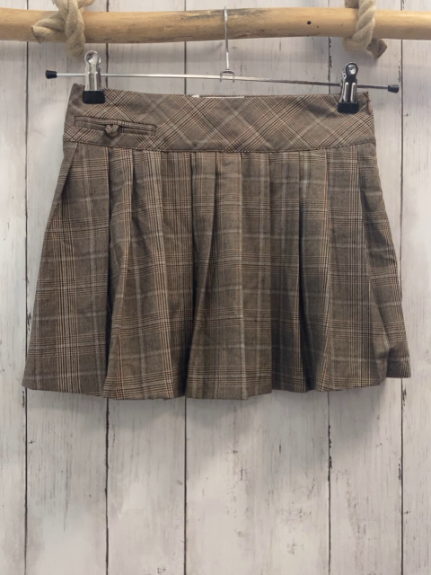 Zara  Rock Gr. 152  braun grau rost weiß kariert 