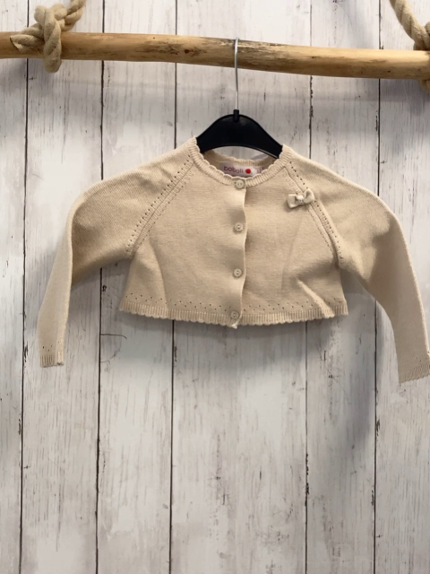 Boboli  Strickjacke  Gr. 86  beige mit golden Glitzer 