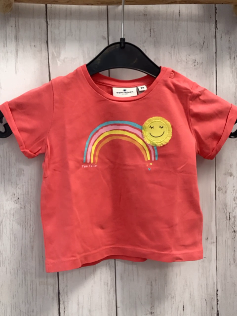 Tom Tailor  T-Shirt  Gr. 74  hellrot bunter Bogen gelbe Sonne 