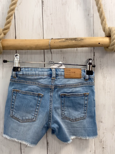 Zara  Shorts  Gr. 110  blau Jeans Fransensaum Bund verstellbar 
