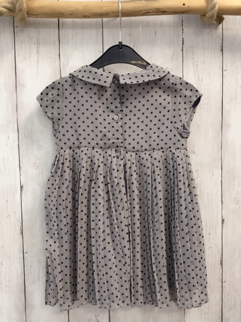 H&M Kleid  Gr. 98  hellgrau schwarze Punkte 