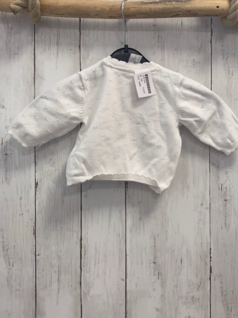 H&M Strickjacke Gr. 56  weiß Lochmuster