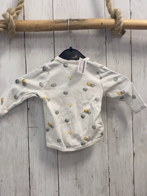 sense organics Langarmshirt Gr. 50  weiß Bäume