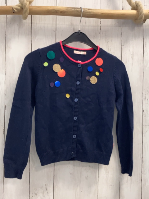 Billieblush Strickjacke Gr. 116  blau bunte Plättchen