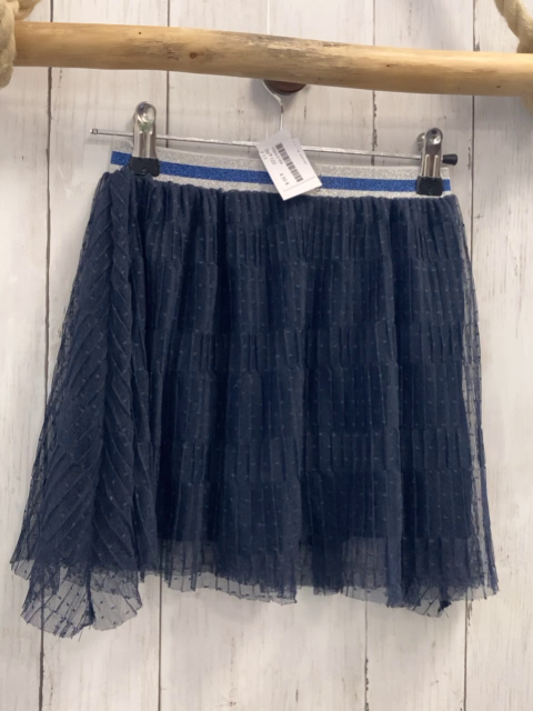  Rock Gr. 122  blau Tüll gestreifter Glitzerbund