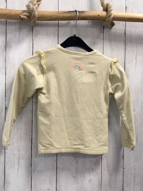 Staccato  Pullover  Gr. 98  gelb Schrift Punkte mit Glitzer 