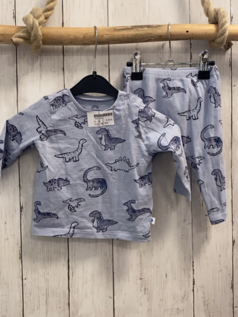 2tlg next Langarmshirt + Leggings Gr. 68  blau Dinos 