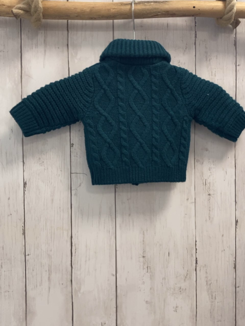 Kiabi Strickjacke Gr. 56  grün Strick großer Kragen