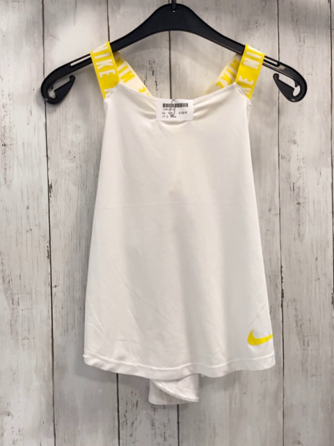Nike  Sporttop  Gr. 134  weiß gelb weiße Träger mit Schrift 