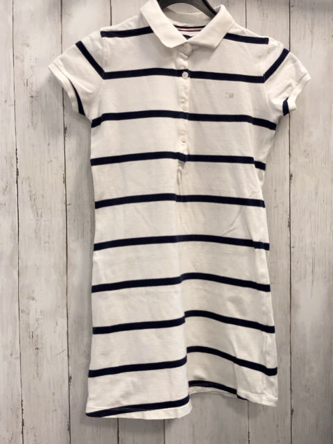 Tommy Hilfiger  Kleid  Gr. 152  weiß blaue Streifen weißer Polokragen 