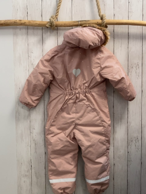 H&M  Winteroverall Gr. 104  rosa weiße Herzen 