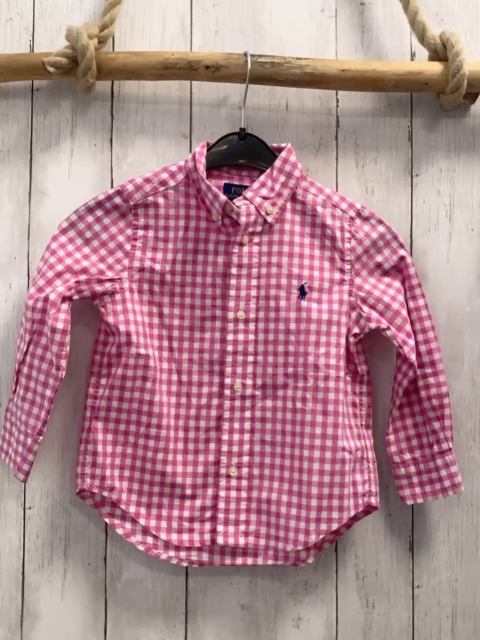 Ralph Lauren Hemd Gr. 98  pink weiß kariert