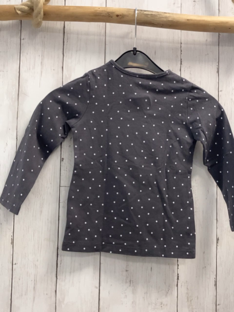  Langarmshirt Gr. 104  grau weiße Punkte Eichhörnchen