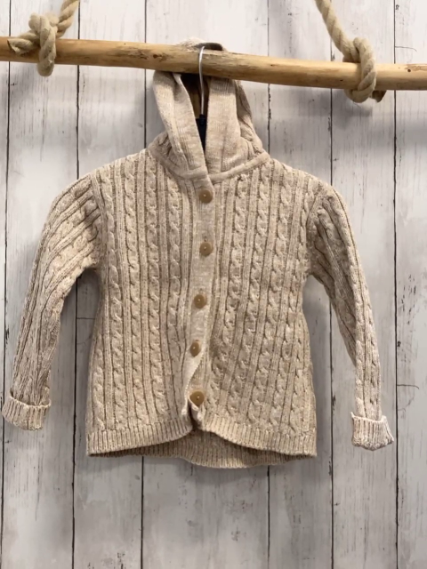 esprit Strickjacke Gr. 104  beige weiß meliert