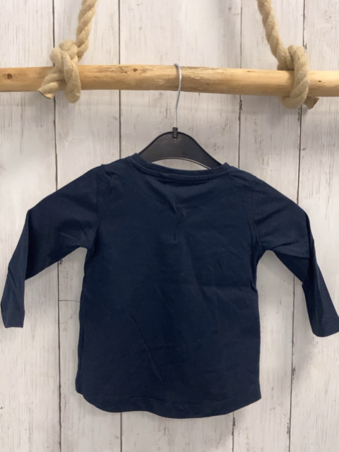 Name it  Langarmshirt  Gr. 80  blau altrosa Glitzerherz + -schrift bunte Punkte 