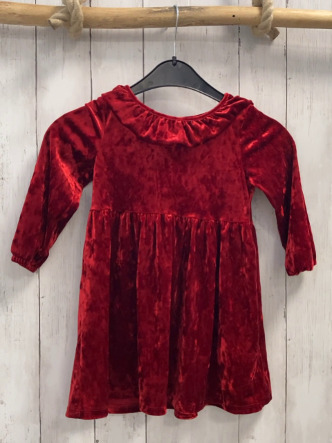 H&M  Kleid  Gr. 98  rot Samt 