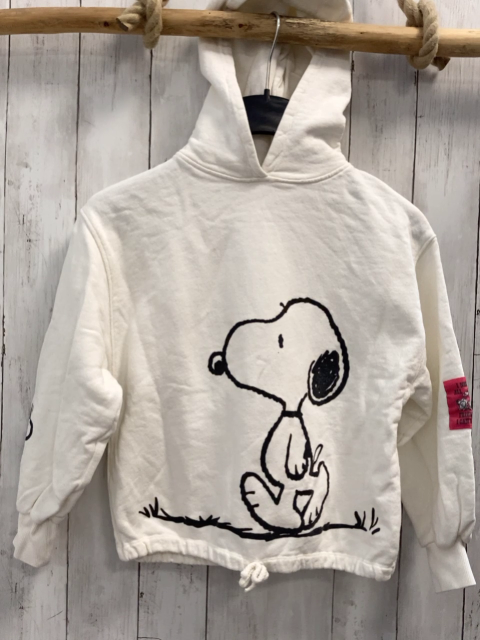 zara Pullover Gr. 164  weiß Kapuze Snoopy