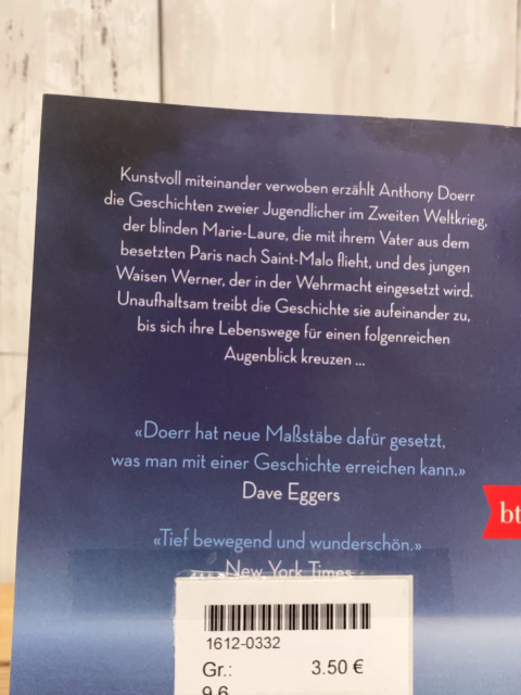  Taschenbuch Alles Licht, das wir nicht sehen 