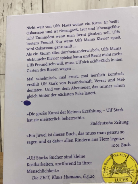  Buch Als ich die Pflaumen des Riesen klaute