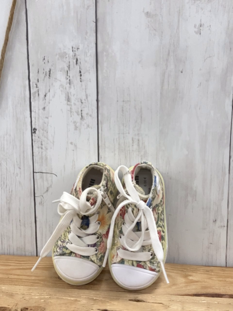 Venice  Leinenboots  Gr. 21  beige Berge Blumen hellgrüner Bund weiße Schnürsenkel 