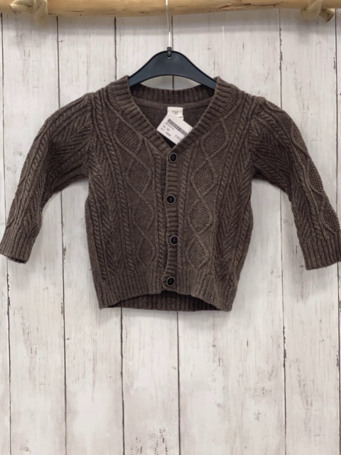H&M  Strickjacke  Gr. 80  braun Zöpfe 