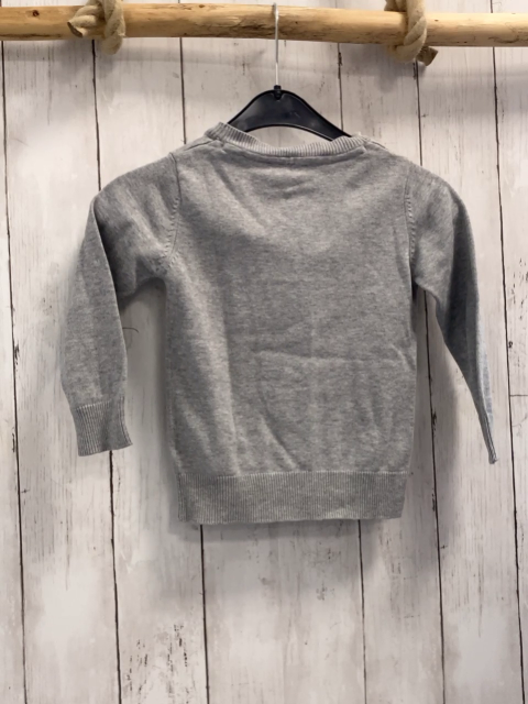 Charles Vögele Pullover Gr. 98  grau Strick blaues A Strick