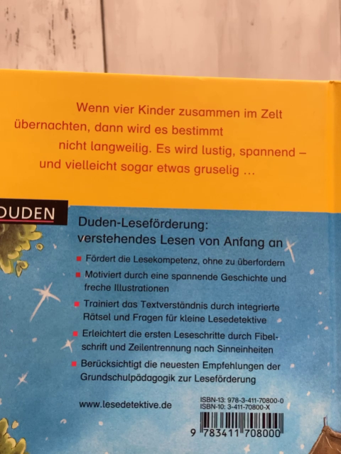 Lesedetektive Leselernbuch Eine Sommernacht im Zelt