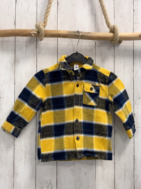   Hemd  Gr. 98  gelbl blau weiß hellgrau kariert 