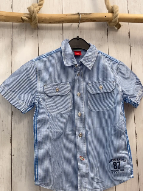S´Oliver  Sommerhemd  Gr. 116  hellblau weiße Streifen 