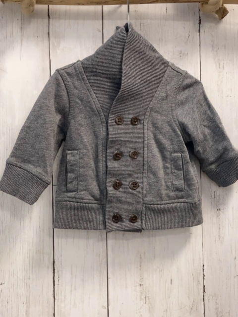H&M Sweatjacke Gr. 62  grau großer Kragen