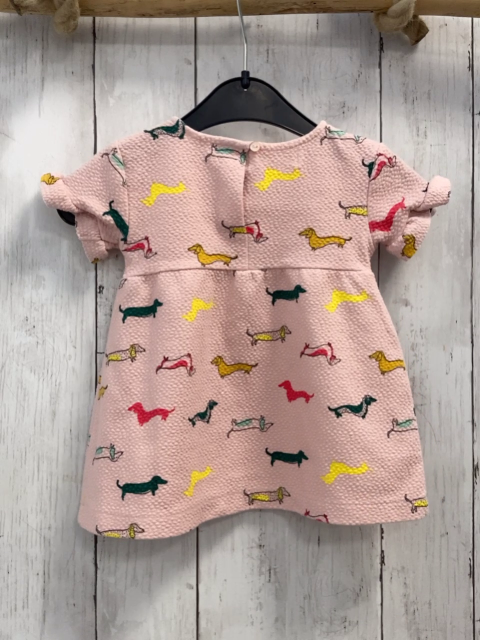zara Kleid Gr. 68  rosa bunte Dackel