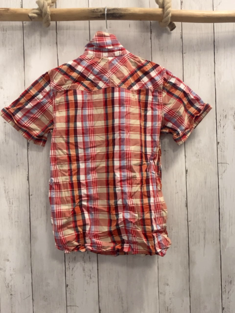 GAP  Sommerhemd  Gr. 122/128  rot grau weiß beige hellblau kaierit 