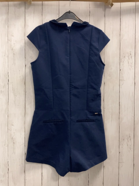 Okaidi  Playsuit  Gr. 158  blau Samtkragen + -schleife 