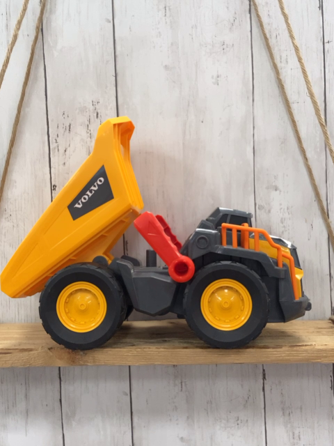 Dickie  Plastikspielzeug  orange grauer Kipper 