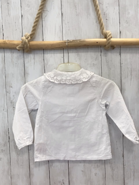 Name it  Bluse  Gr. 104  weiß großer Kragen mit Häkelei 