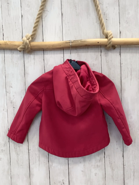 Michael Kors  Softshelljacke  Gr. 92  rot Kapuze blau silber Reißverschlüsse 