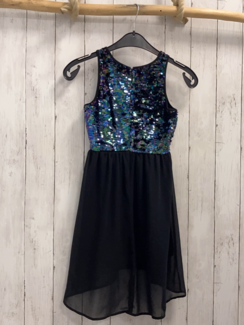   Kleid  Gr. 134  schwarz Pailettenoberteil 