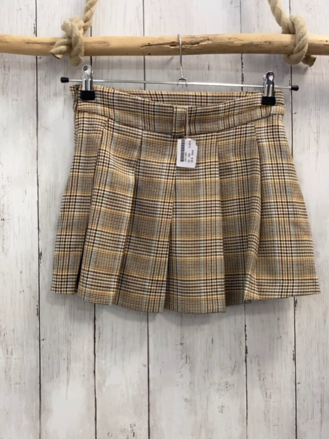 Zara  Rock Gr. 164  beige braun grau ocker kariert 