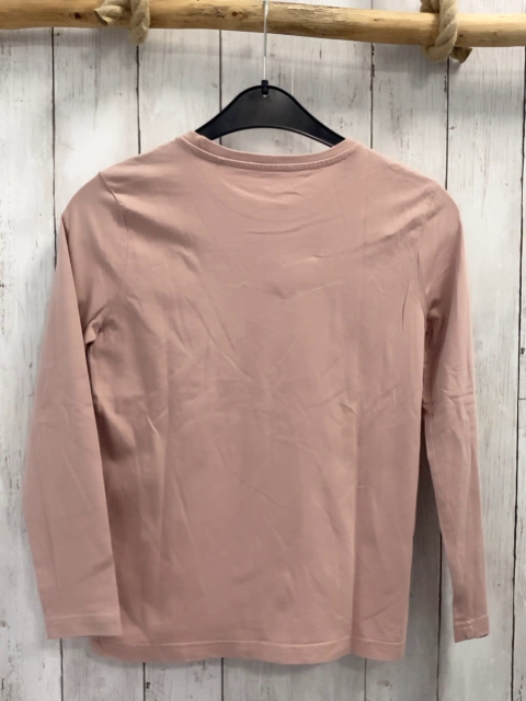 Manguun Langarmshirt  Gr. 140  altrosa silber Pailettenblitz schwarzer Tiger + schwarze Schrift 