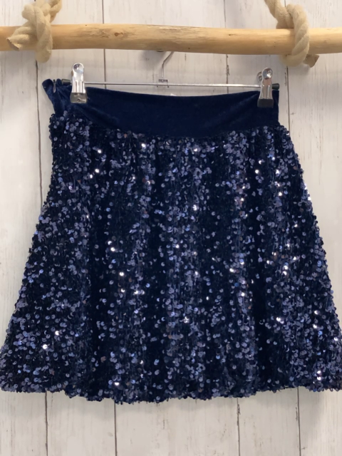 Zara  Rock Gr. 164  blau Pailetten + Samtbund 