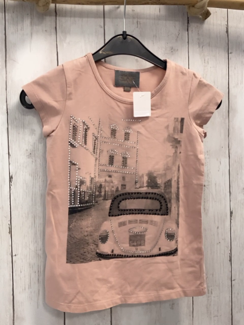 Creamie  T-Shirt  Gr. 110  rosa graue Häuser silber Steine 