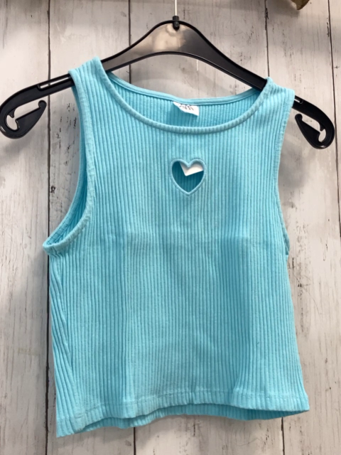 Zara  Top Gr. 134  hellblau Rippen 