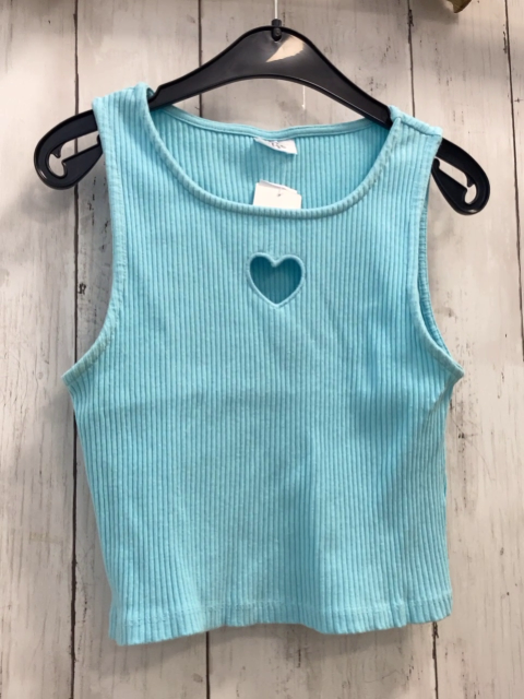 Zara  Top Gr. 134  hellblau Rippen 