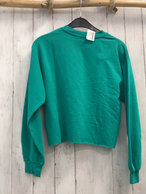 H&M  Pullover  Gr. 158  grün weiße Schrift 