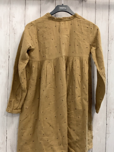 Vertbaudet  Kleid  Gr. 152  ocker Struktur Blumen 