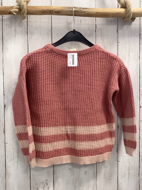 Alana  Pullover  Gr. 122  lachs rosa Streifen Strick
